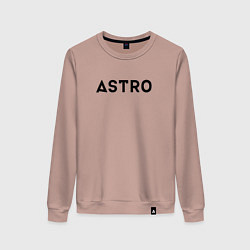 Свитшот хлопковый женский Astro, цвет: пыльно-розовый