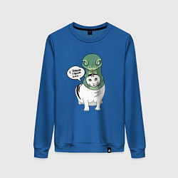 Женский свитшот С Новым годом - кот змея