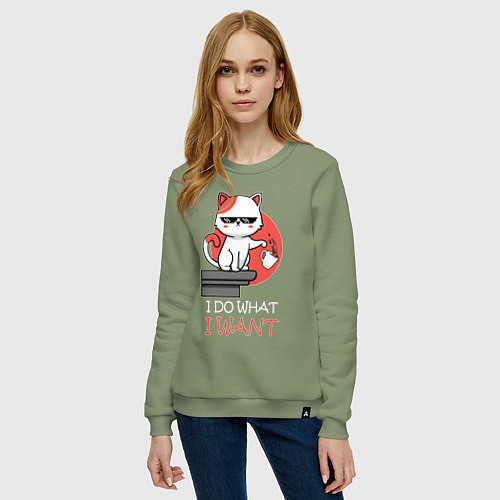 Женский свитшот Я делаю - что хочу / Авокадо – фото 3