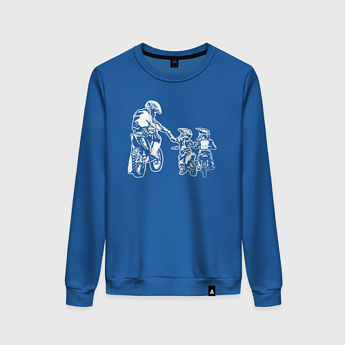 Женский свитшот Поколения мотоциклистов / Синий – фото 1