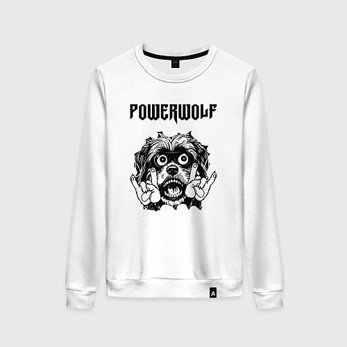 Женский свитшот Powerwolf - rock dog / Белый – фото 1