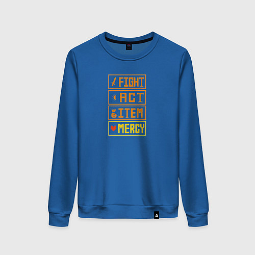 Женский свитшот Undertale menu game / Синий – фото 1