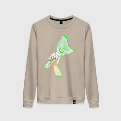 Свитшот хлопковый женский Got7 лайтстик, цвет: миндальный