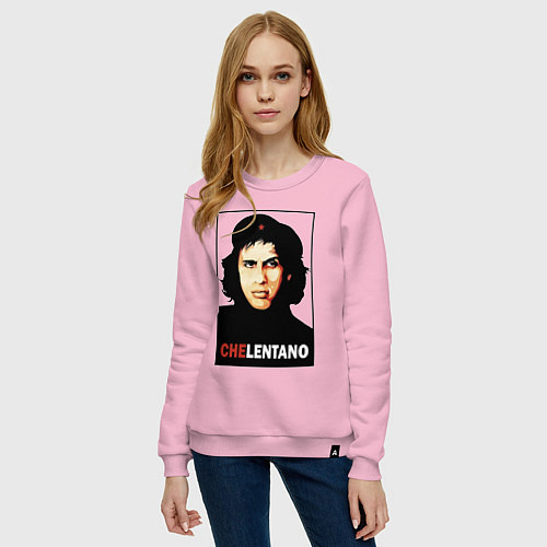 Женский свитшот Che guevara - Chelentano / Светло-розовый – фото 3