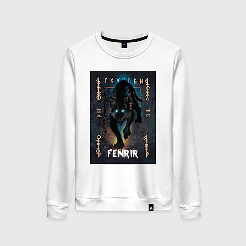 Женский свитшот Fenrir black vinyl / Белый – фото 1