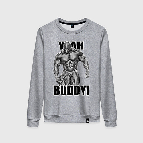 Женский свитшот Ronnie Coleman- yeah buddy / Меланж – фото 1