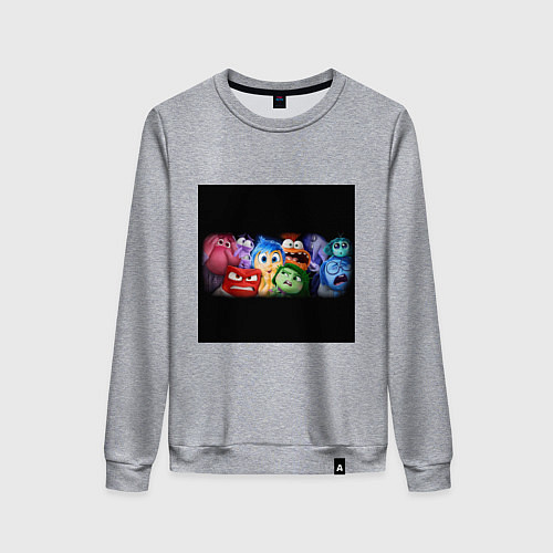 Женский свитшот Все эмоции мультфильм головоломка / Меланж – фото 1