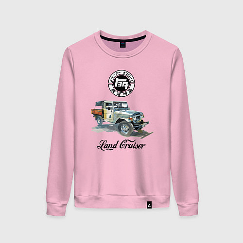 Женский свитшот Грузовик Тойота ретро / Светло-розовый – фото 1