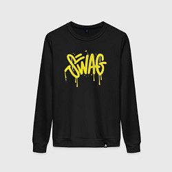 Свитшот хлопковый женский Swag, цвет: черный