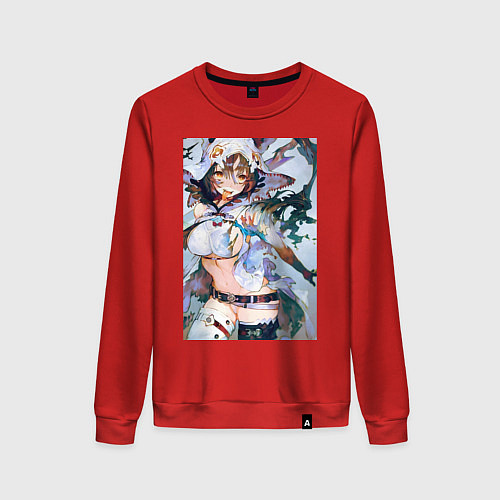 Женский свитшот Девушка секси / Красный – фото 1