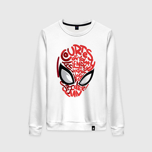 Женский свитшот Spider-Man text / Белый – фото 1