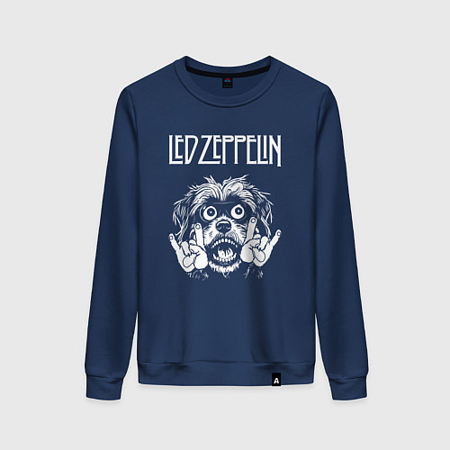 Женский свитшот Led Zeppelin rock dog / Тёмно-синий – фото 1