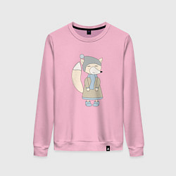 Женский свитшот Лиса в пальто