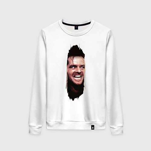 Женский свитшот А вот и Джонни из фильма Сияние / Белый – фото 1