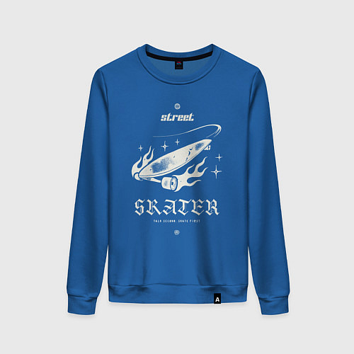 Женский свитшот Сперва катай потом говори / Синий – фото 1