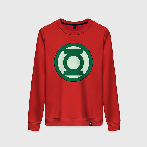 Женский свитшот Green lantern logo / Красный – фото 1