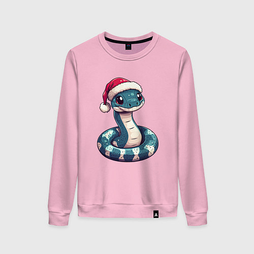 Женский свитшот Змея символ 2025 года / Светло-розовый – фото 1