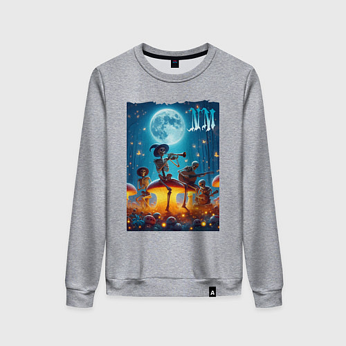 Женский свитшот Musical quartet Neon mushrooms / Меланж – фото 1