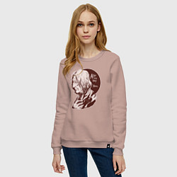 Свитшот хлопковый женский Северус Снегг, цвет: пыльно-розовый — фото 2