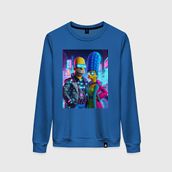 Женский свитшот Гомер и Мардж Симпсоны - киберпанк