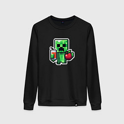 Женский свитшот Minecraft крипер с маком