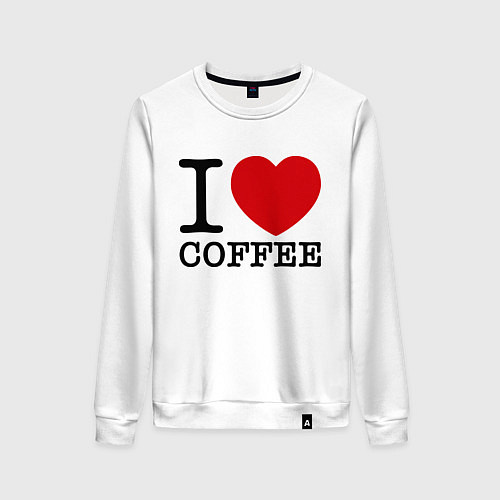 Женский свитшот I love coffee / Белый – фото 1