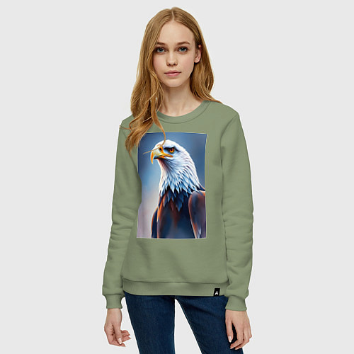 Женский свитшот Грациозный орел / Авокадо – фото 3