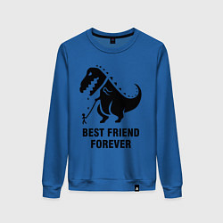 Свитшот хлопковый женский Godzilla best friend, цвет: синий