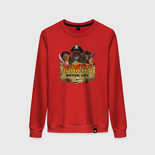 Женский свитшот Пираты никогда не плачут / Красный – фото 1