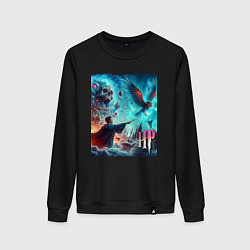 Женский свитшот Harry Potter and owl - ai art fantasy