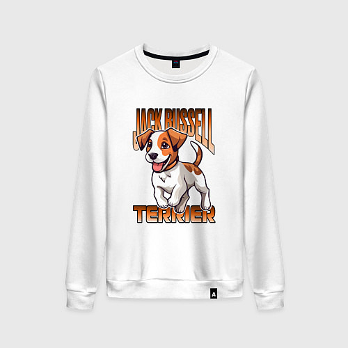 Женский свитшот Собака Джек-рассел-терьер / Белый – фото 1