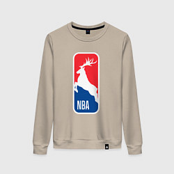 Свитшот хлопковый женский NBA Bucks, цвет: миндальный