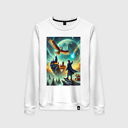Женский свитшот Harry Potter and owl - Hogwarts