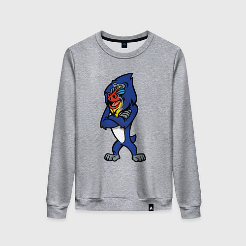 Женский свитшот Мандрил / Меланж – фото 1