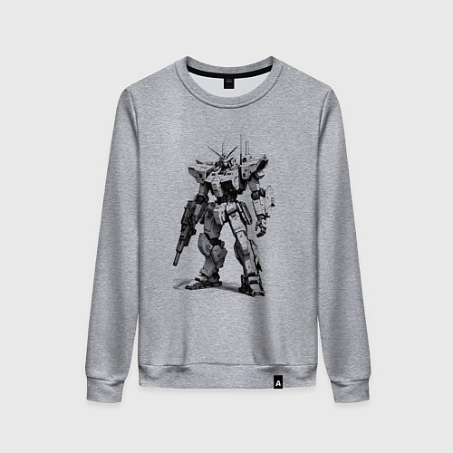 Женский свитшот Боевой бот / Меланж – фото 1