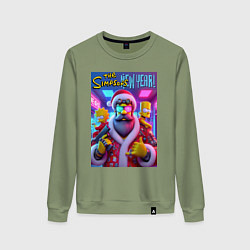 Женский свитшот Simpsons new year - ai art fantasy