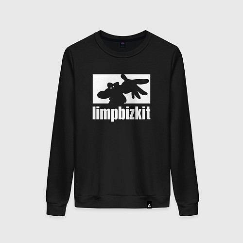 Женский свитшот Limp Bizkit - logo / Черный – фото 1