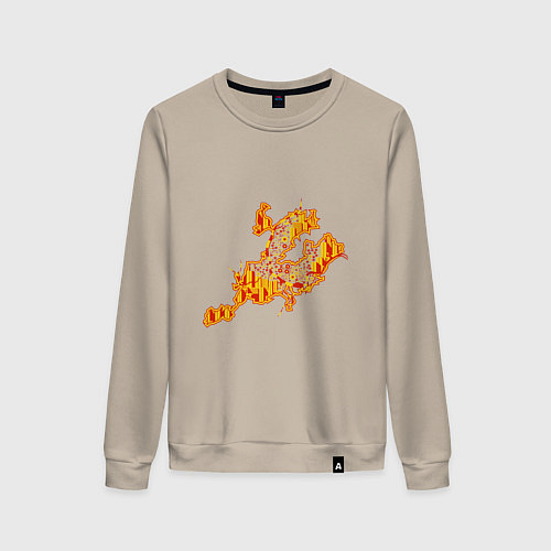 Женский свитшот Новокузнецк / Миндальный – фото 1