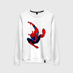 Женский свитшот Человек паук в полёте