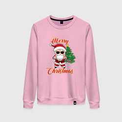 Женский свитшот Дед мороз поздравляет с новым годом