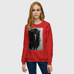 Свитшот хлопковый женский Пила 8, цвет: красный — фото 2