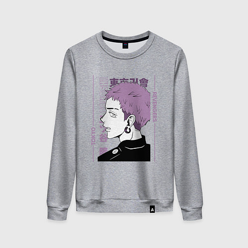 Женский свитшот Токийские мстители Такаши Мицуя / Меланж – фото 1