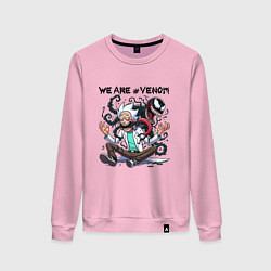 Женский свитшот Веном вселился в Рика Санчеса - нейроарт