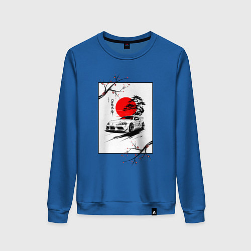 Женский свитшот Toyota Supra sakura / Синий – фото 1
