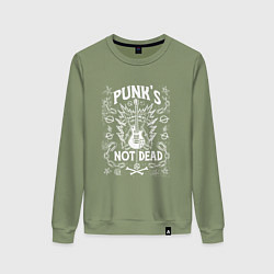 Свитшот хлопковый женский Вечный бунт, цвет: авокадо