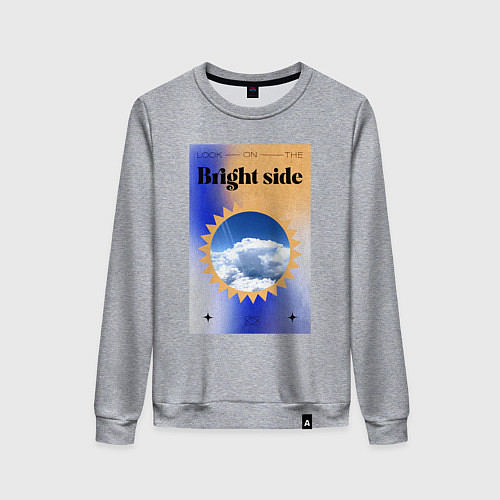 Женский свитшот Светлая сторона / Меланж – фото 1