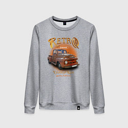 Женский свитшот Ретро гараж и автомобиль Ford F