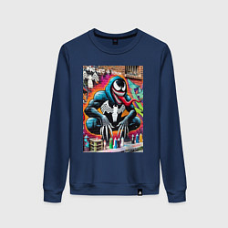 Женский свитшот Веном сидит на кортах - граффити