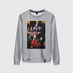 Свитшот хлопковый женский Дандадан: Все герои, цвет: меланж