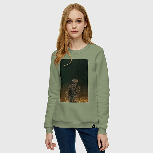 Женский свитшот Dark souls рыцарь / Авокадо – фото 3